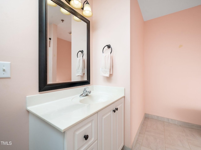 1911 Falls Landing Dr Unit 106, Raleigh, NC 27614 - bathroom with vanity and baseboards
