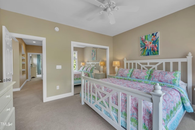 4802 Glenmist Ct, Raleigh, NC 27612 - carpeted bedroom with baseboards and a ceiling fan