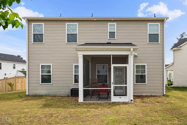 209 White Farm Dr, Wendell, NC 27591 - rear view of house with a sunroom