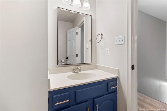 70 Oregon Ln, Spring Lake, NC 28390 - bathroom featuring vanity and wood finished floors