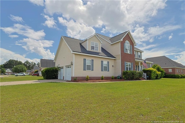 3603 Talus Rd, Fayetteville, NC 28306 - traditional-style home with concrete driveway, a garage, and a front yard