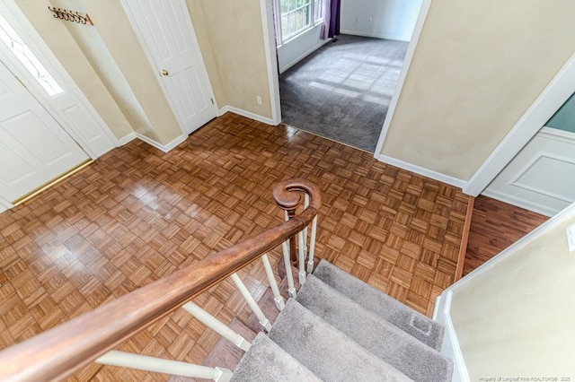 225 Lakeview Dr, Sanford, NC 27332 - stairway with baseboards