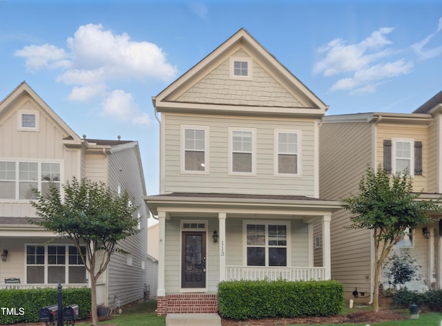 view of front of home with a porch