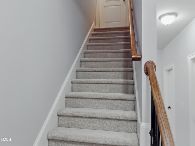 view of stairway