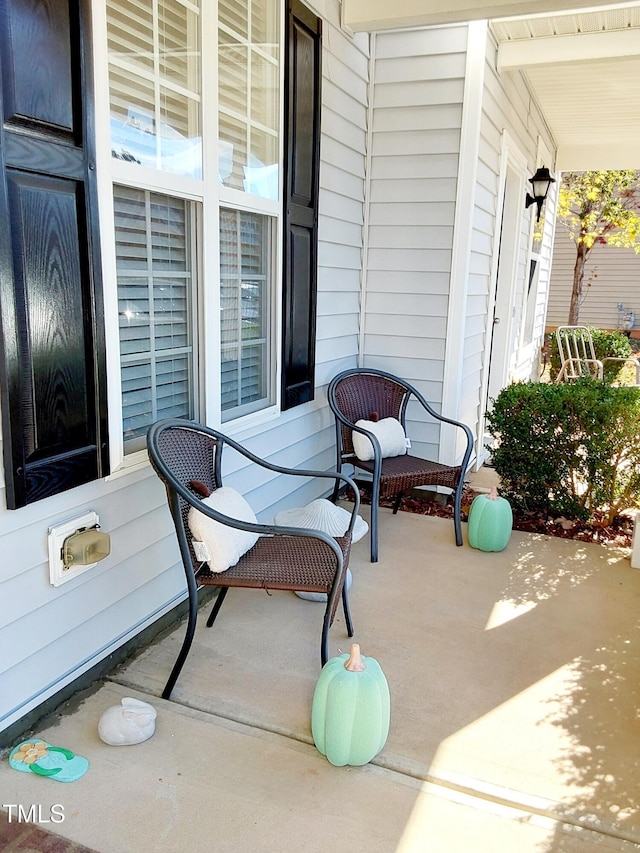 view of patio / terrace featuring covered porch