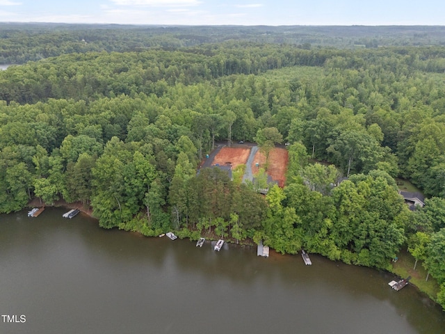 249 Fisherman Point Rd, Roxboro, NC 27574 - bird's eye view of a heavily wooded area and a nearby body of water