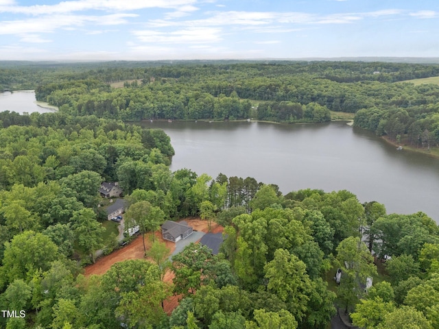 249 Fisherman Point Rd, Roxboro, NC 27574 - bird's eye view of a heavily wooded area and a nearby body of water