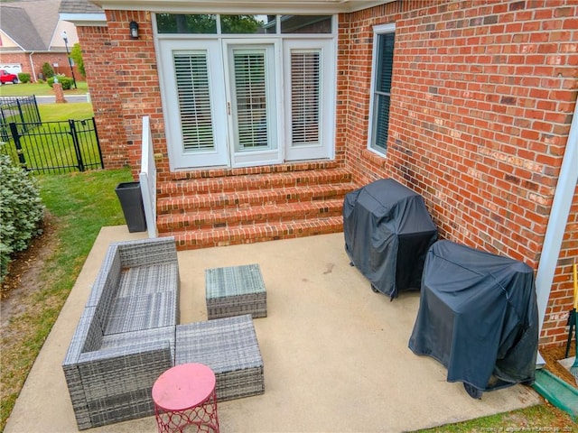 3119 Metthame Dr, Fayetteville, NC 28306 - view of patio with entry steps and grilling area