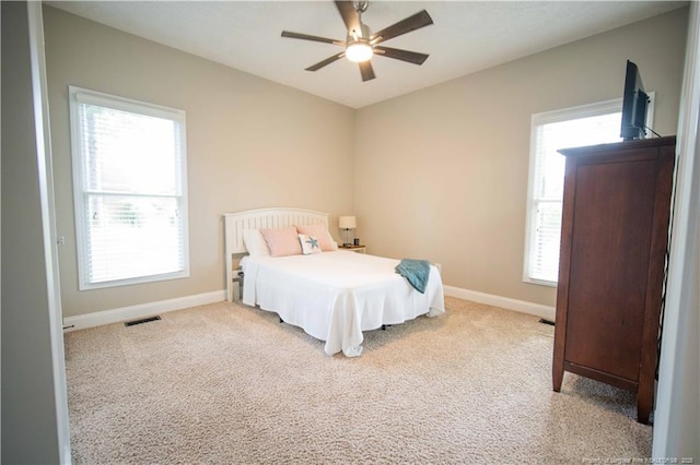 3119 Metthame Dr, Fayetteville, NC 28306 - bedroom featuring carpet flooring, multiple windows, and ceiling fan