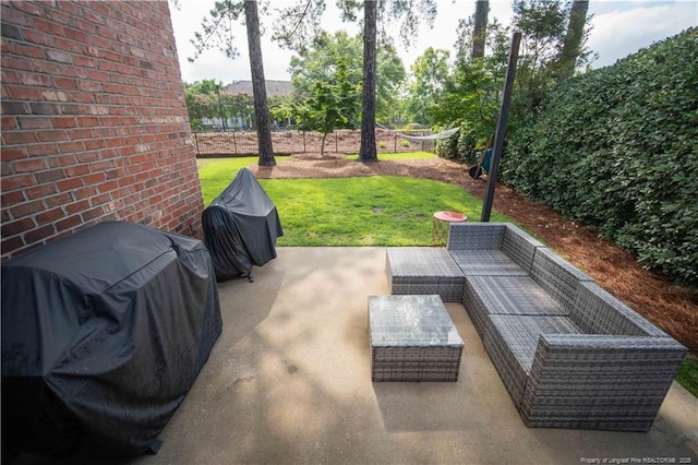 3119 Metthame Dr, Fayetteville, NC 28306 - view of patio / terrace with area for grilling and outdoor lounge area