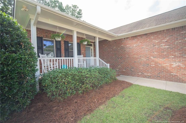 3119 Metthame Dr, Fayetteville, NC 28306 - entrance to property featuring brick siding and a porch