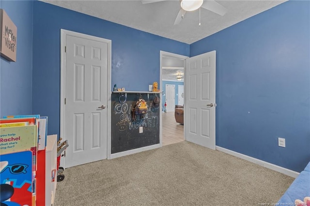 5712 Icarus Cir, Fayetteville, NC 28304 - carpeted bedroom featuring baseboards, a ceiling fan, and french doors