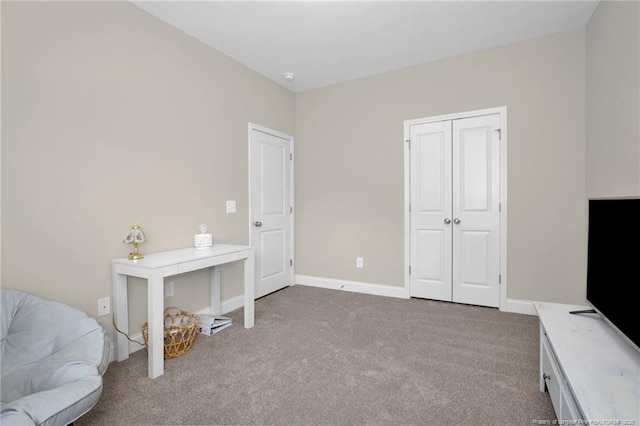 5831 James Allen Ln, Stedman, NC 28391 - living area featuring carpet floors and baseboards