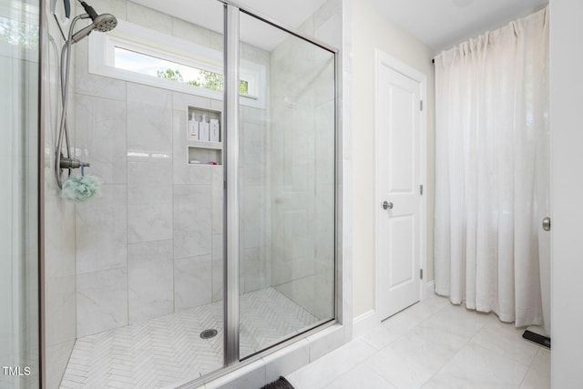 220 Purslane Dr, Franklinton, NC 27525 - full bath with a shower stall and marble finish floors