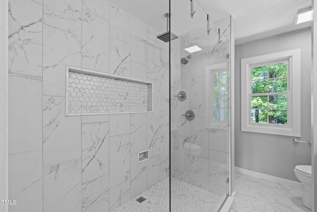 208 Silk Hope Dr, Cary, NC 27519 - bathroom featuring a marble finish shower