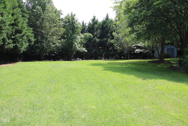 view of grassy yard