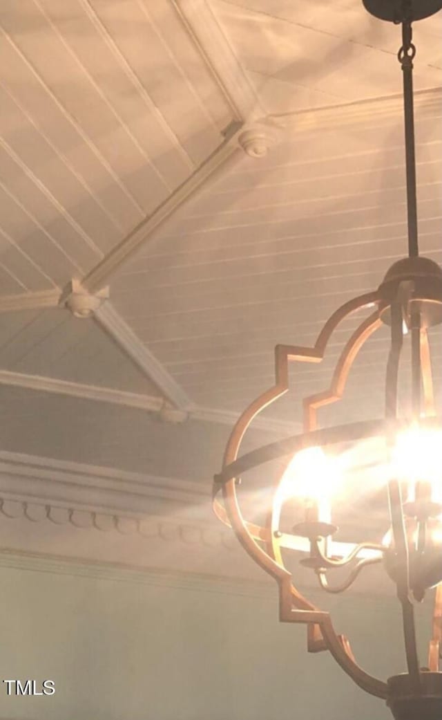 417 S Main St, Warrenton, NC 27589 - detailed view of crown molding and a chandelier