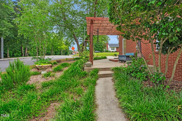 202 Hilltop Ave, Garner, NC 27529 - view of yard with a pergola