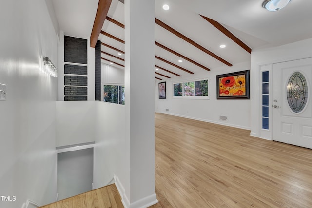 2600 Wade Ave, Raleigh, NC 27607 - foyer entrance featuring wood finished floors, recessed lighting, and baseboards