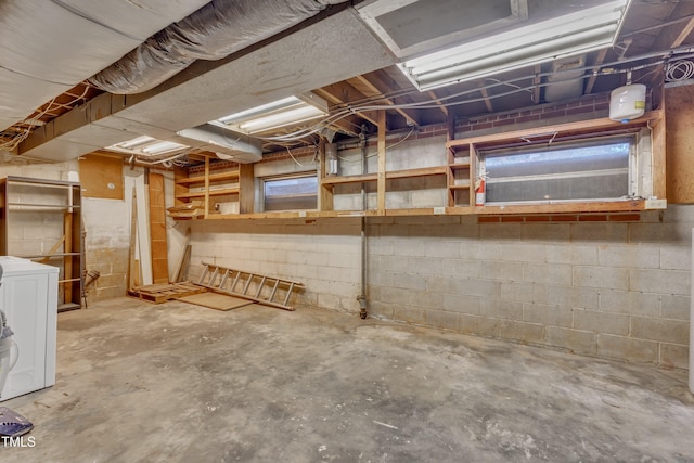 2600 Wade Ave, Raleigh, NC 27607 - unfinished below grade area with washer / clothes dryer