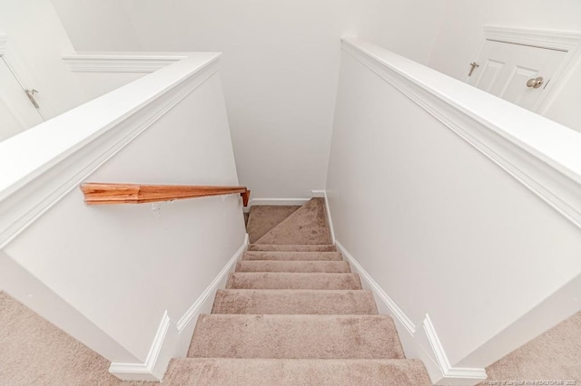 1536 Louisiana Ln, Sanford, NC 27332 - stairs featuring carpet flooring and baseboards