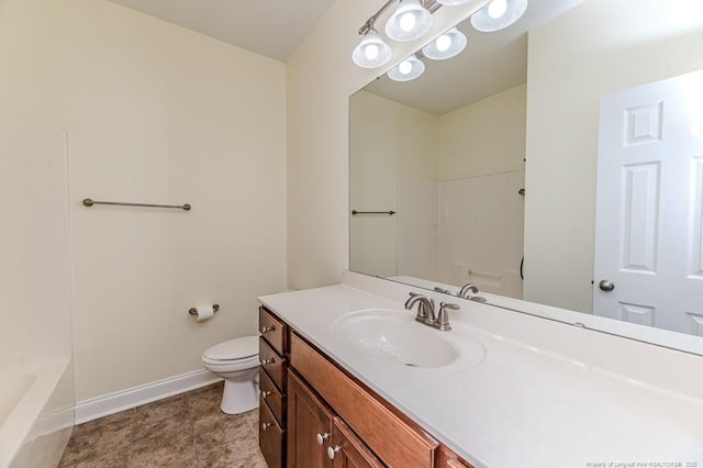 1536 Louisiana Ln, Sanford, NC 27332 - full bathroom with baseboards, toilet, and vanity