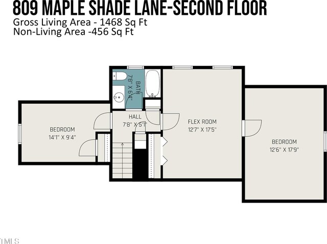809 Maple Shade Ln, Apex, NC 27502 - floor plan / room layout