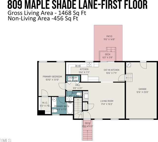 809 Maple Shade Ln, Apex, NC 27502 - floor plan / room layout