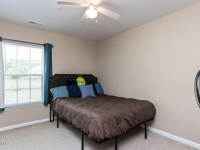 3507 Portico Ln, Durham, NC 27703 - bedroom with carpet flooring, baseboards, and ceiling fan