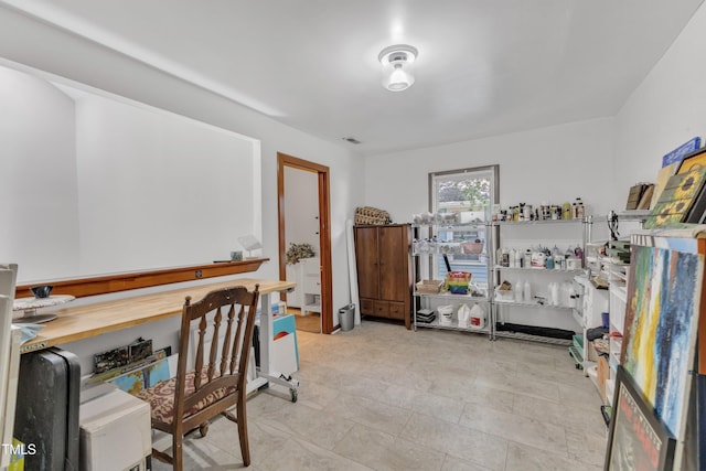 view of home office