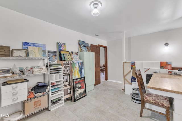 view of office area