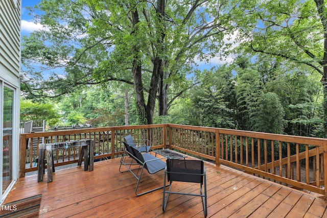 view of wooden deck