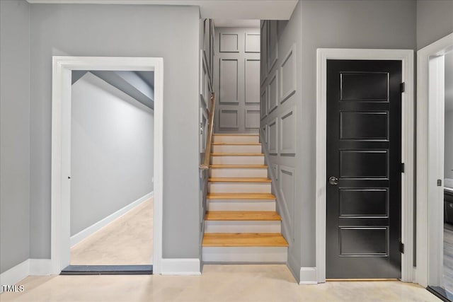 204 Woodstaff Ave, Wake Forest, NC 27587 - stairs featuring baseboards