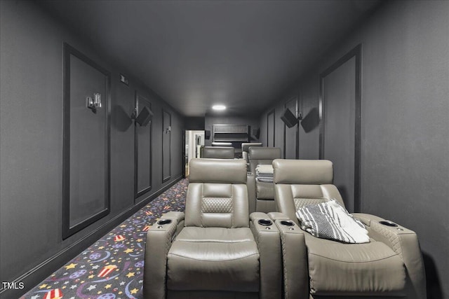 204 Woodstaff Ave, Wake Forest, NC 27587 - home theater room with a decorative wall and carpet