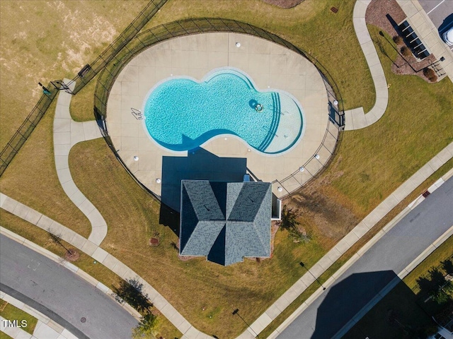 204 Woodstaff Ave, Wake Forest, NC 27587 - drone / aerial view of a pool area