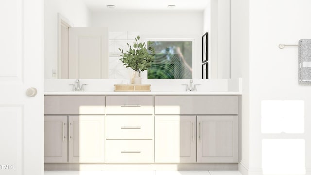 full bath featuring double vanity