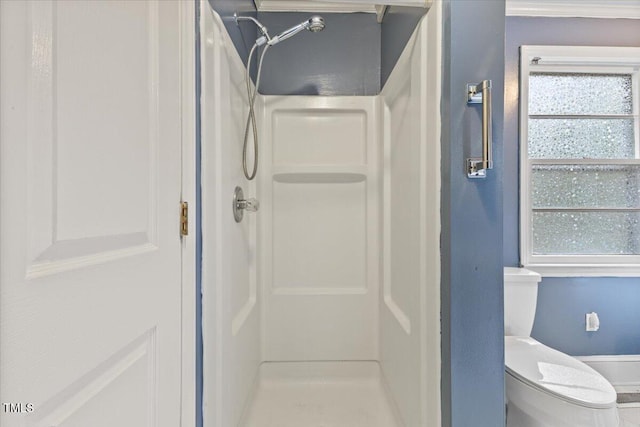 2324 Stevens Rd, Raleigh, NC 27610 - bathroom with a shower stall and toilet
