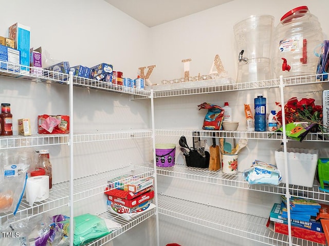 view of storage area