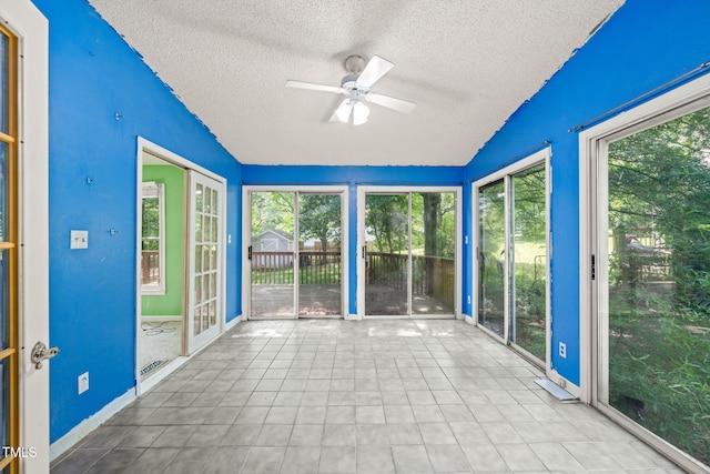 3 Cobble Glen Ct, Durham, NC 27713 - unfurnished sunroom with a ceiling fan and lofted ceiling