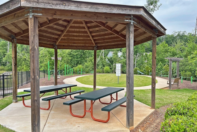 view of home's community featuring a gazebo