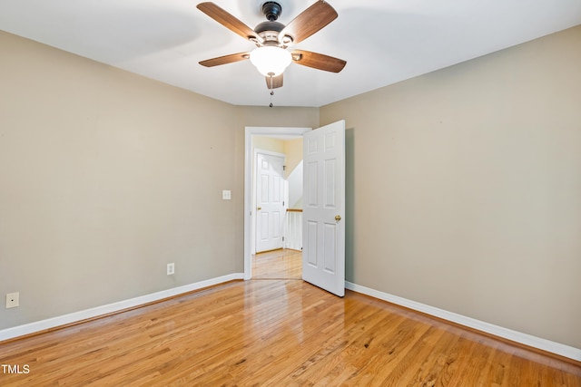 6201 King Croydon Ct, Raleigh, NC 27603 - spare room with a ceiling fan and light wood-style floors