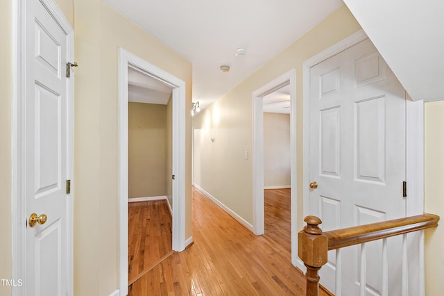 6201 King Croydon Ct, Raleigh, NC 27603 - corridor featuring light wood-style floors and baseboards