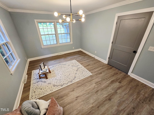 3669 W Greensboro Chapel Hill Rd, Liberty, NC 27298 - dining area featuring plenty of natural light, a chandelier, baseboards, and ornamental molding