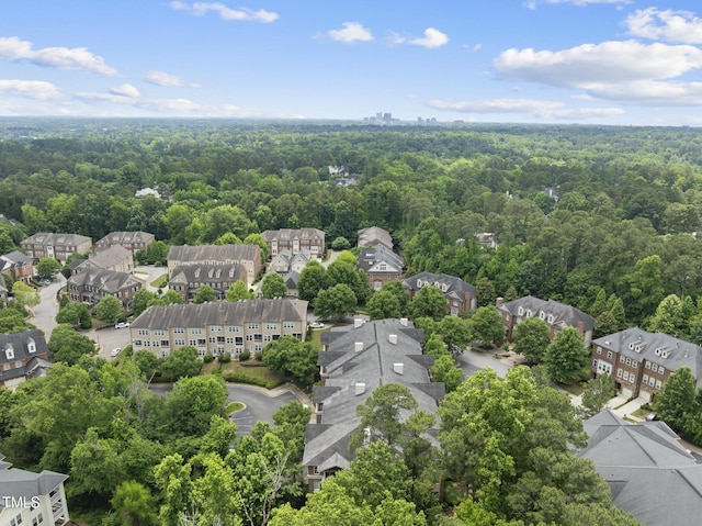 340 Allister Dr Unit 301, Raleigh, NC 27609 - aerial perspective of suburban area with a heavily wooded area