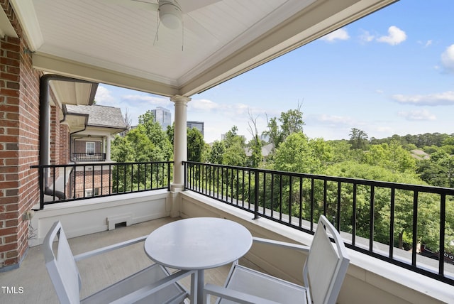 340 Allister Dr Unit 301, Raleigh, NC 27609 - balcony featuring a ceiling fan