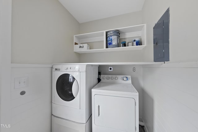 1201 Pond St, Cary, NC 27511 - washroom featuring independent washer and dryer and electric panel