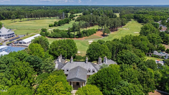 6510 New Market Way, Raleigh, NC 27615 - drone / aerial view of a local golf course and a heavily wooded area