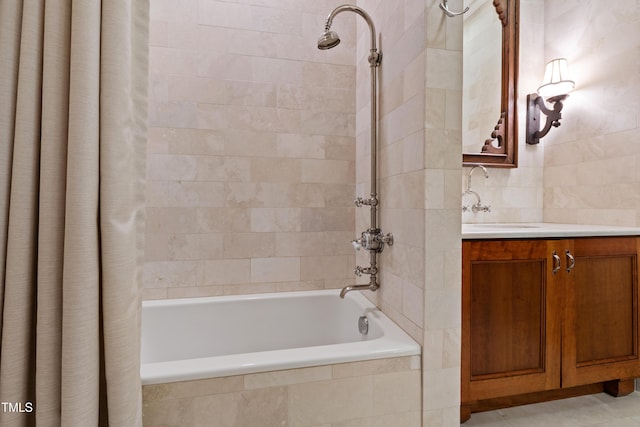 6510 New Market Way, Raleigh, NC 27615 - bathroom with tiled shower / bath and vanity