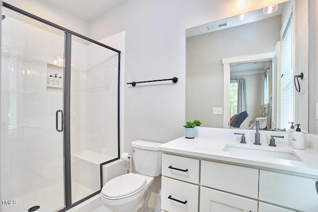 941 W Club Blvd, Durham, NC 27701 - ensuite bathroom with a shower stall, toilet, and vanity