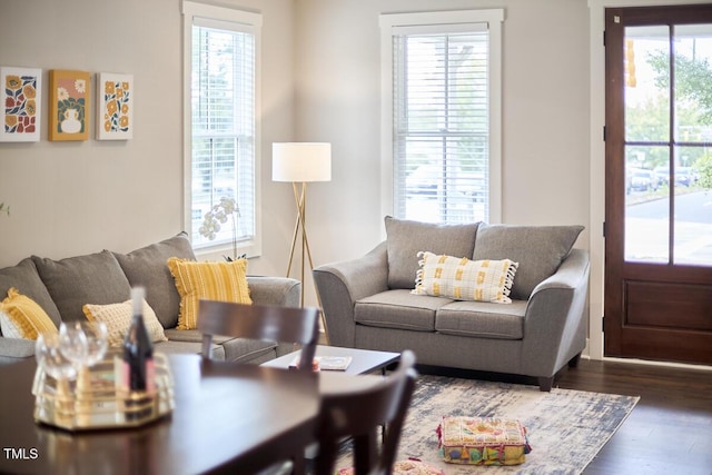 941 W Club Blvd, Durham, NC 27701 - living room featuring dark wood-type flooring